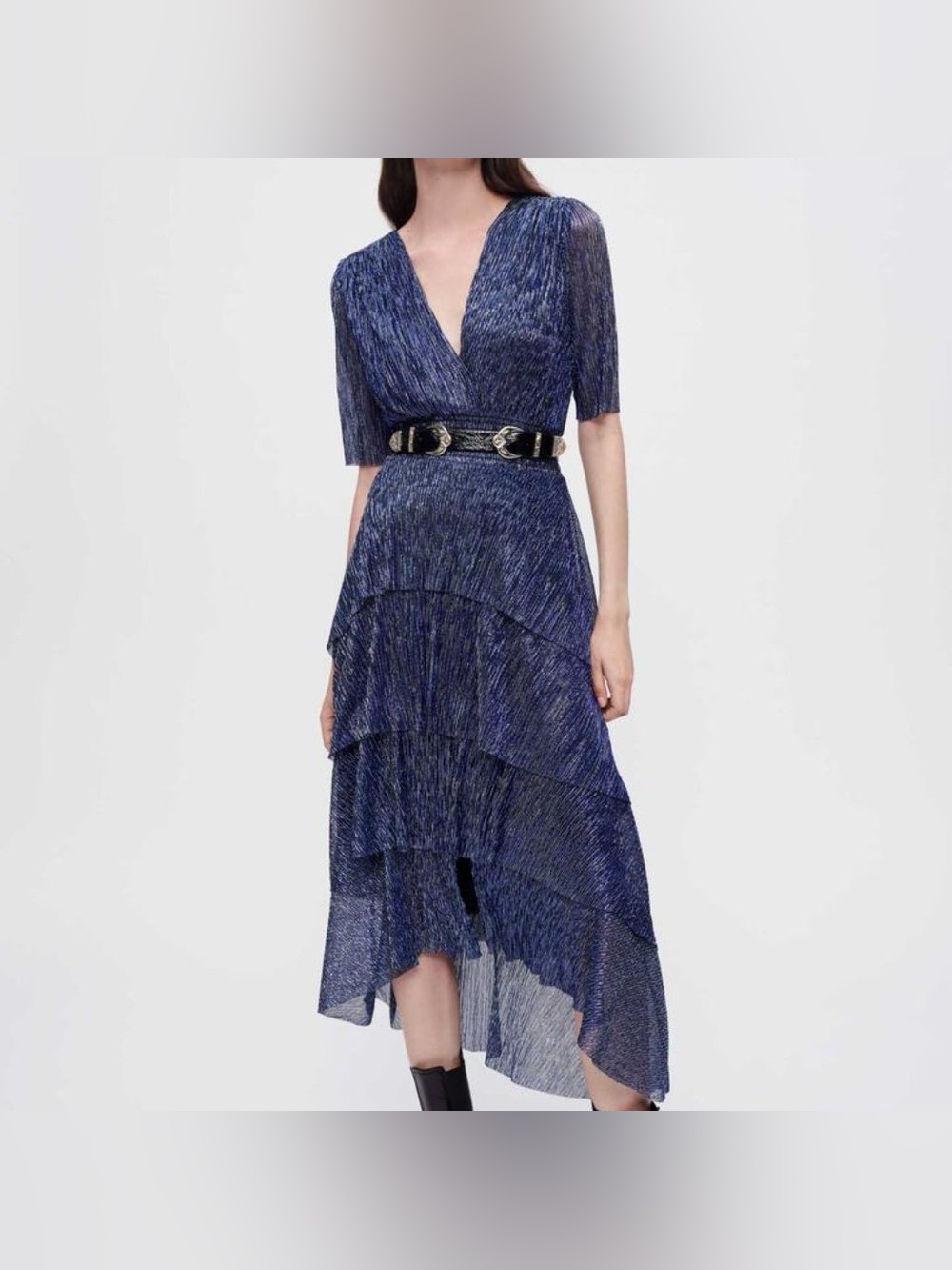 Maje Lurex RUFFINI Dress size FR36 (US 4)
